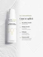 Cum se aplică exfoliantul IconLash: pe pielea umedă, masează 1–2 minute, clătește, apoi hidratează și folosește SPF
